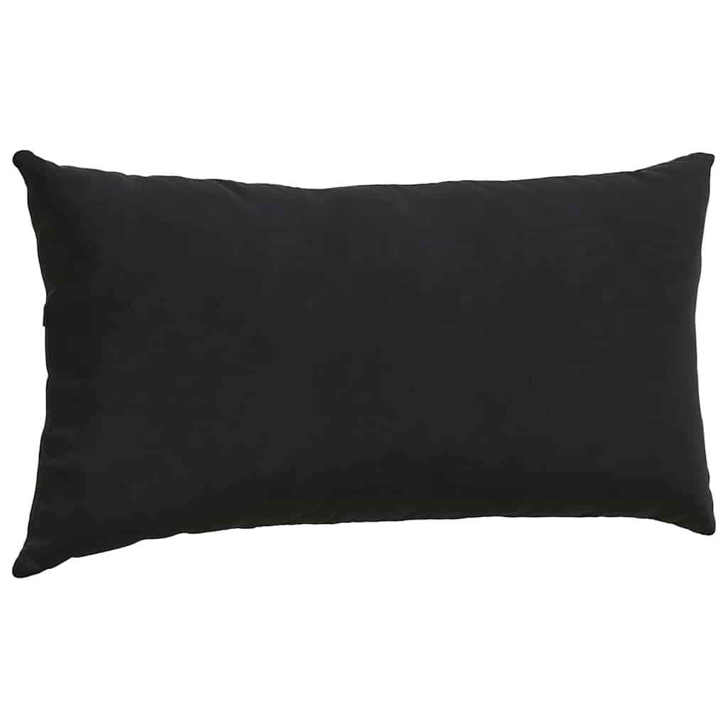 Sofa Cushions 2 Pieces Black 80 X 40 Cm Cord Fabric