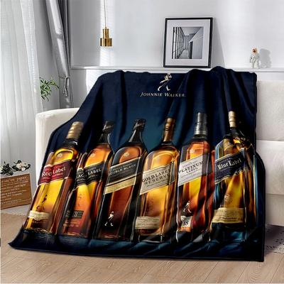 J-johnnie-walker Decke, weich und bequem, für Wohnzimmer, Schlafsofa, tragbare Flanelldecken, Schlafzimmerdekoration, Geschenk, Tagesdecke