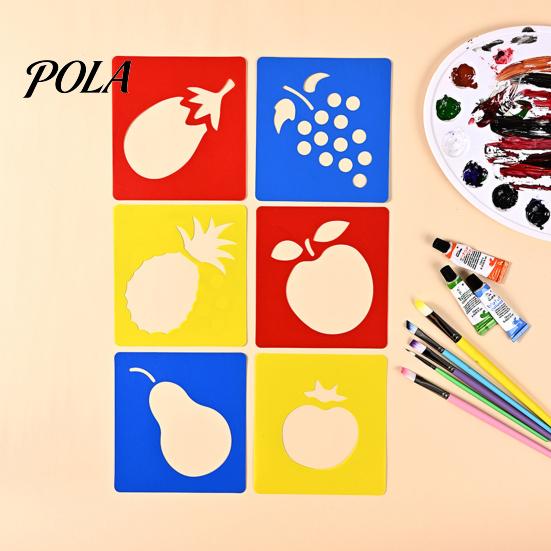 Plantilla de Plástico PP 6 Piezas Plantillas de Plantilla de Pintura, 5.5x5.9 Pulgadas Lavables Reutilizables Duraderas para Bricolaje Plantillas de Arte para Pintar para Madera Papel Tela, Hogar