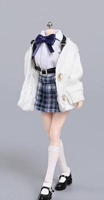 Acessórios de brinquedo para hobby para ação para todos os corpos padrão CDToys CD042 Junior Beautiful Girl High School Girl JK Vendedor Roupas e sapatos Conjunto não