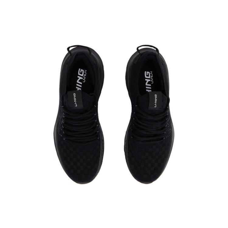 Li Ning Cushioning Lightweight Breathable Low Top Running Shoes Unisex Standard Black ARHQ061-5