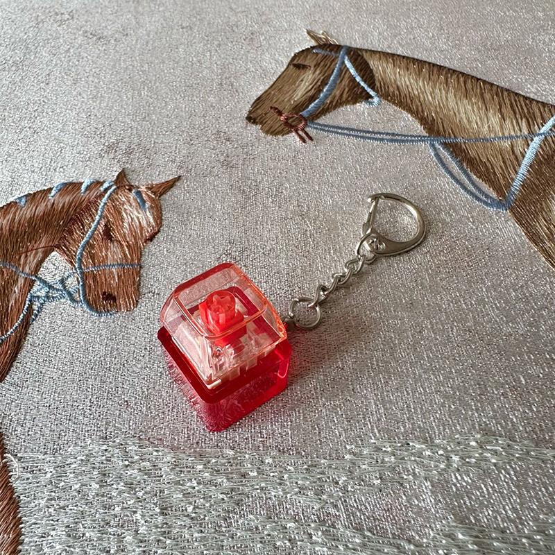 Creative Keycap Keychain Decompression Keycap Pendant Mechanical Keyboard Keyswitch Keychain Novelty Backpack Decoration Gifts