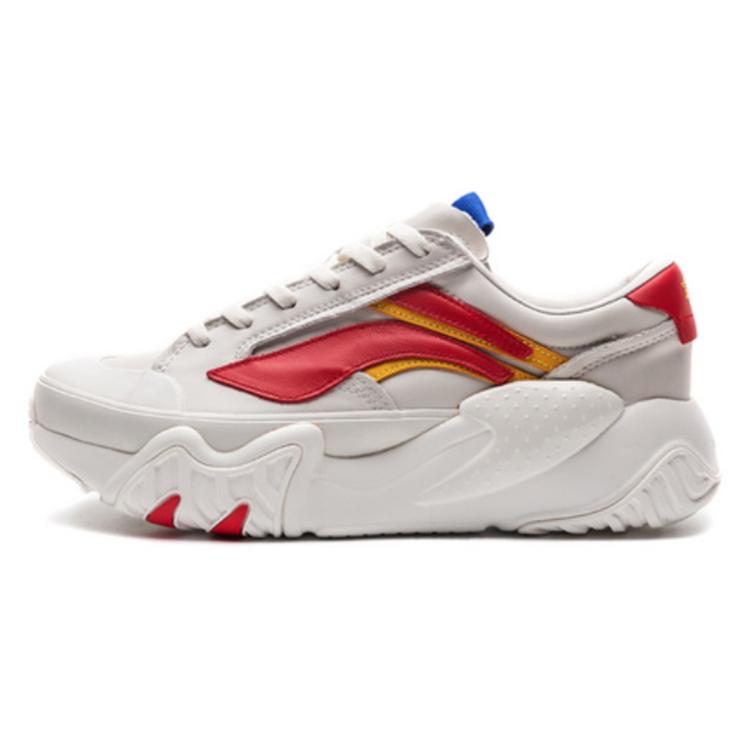 

LiNing Wave Cushioned Slip Resistant Low Top Casual Shoes Men s Mist White Red 41