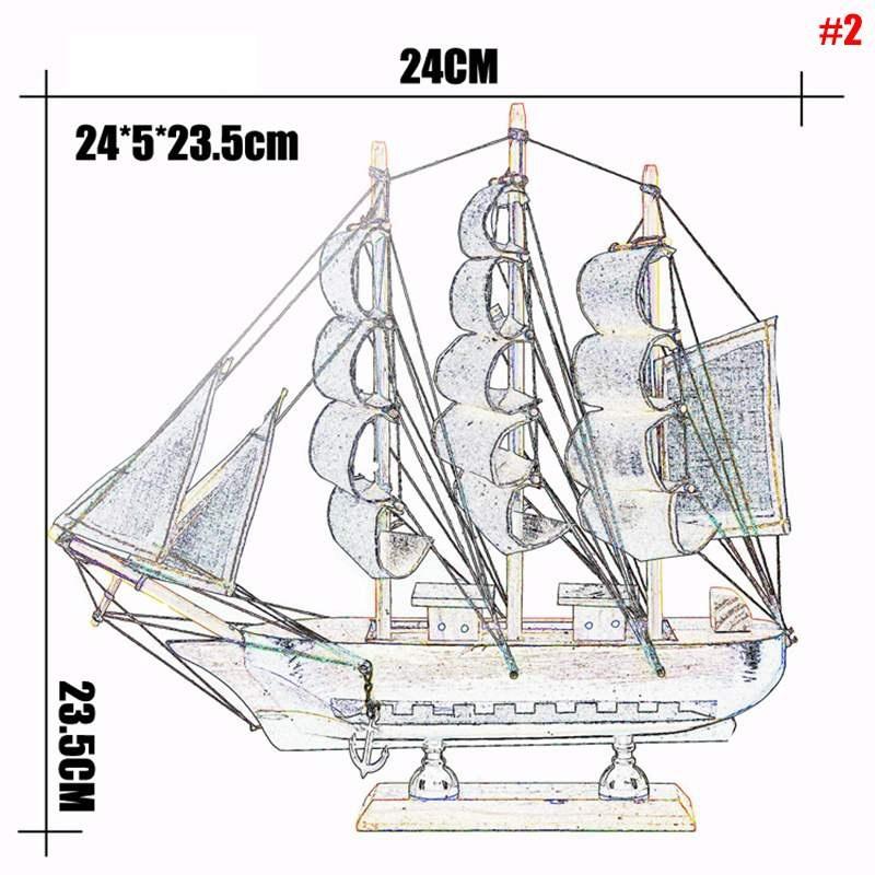 1Pc DIY Wooden Scale Model Ship Assembling Building Kits Sailboat Toys Sailing Assembled Kit For Kid Gift