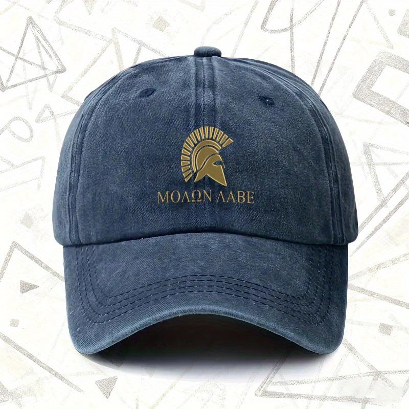 Pc Spartan MOLON LABE Vintage Washed Cap  Unisex for Men  Women Greek History Themed Hand Washable YearRound Wear Suit