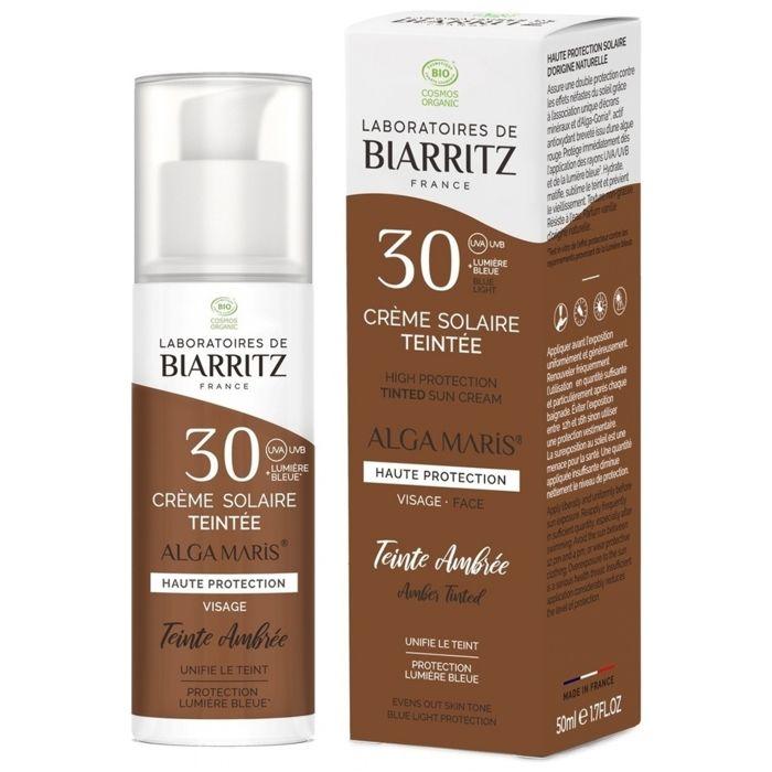 Laboratoires De Biarritz Crème Solaire Visage Teintée SPF30 Ambrée Bio 50 Ml