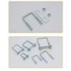 1Pcs Galvanized Q235 Carbon Steel M8 Square Tube Clamp With Baffle Screws Pipe U-clamp Right Angle U-bolt for Square Tube