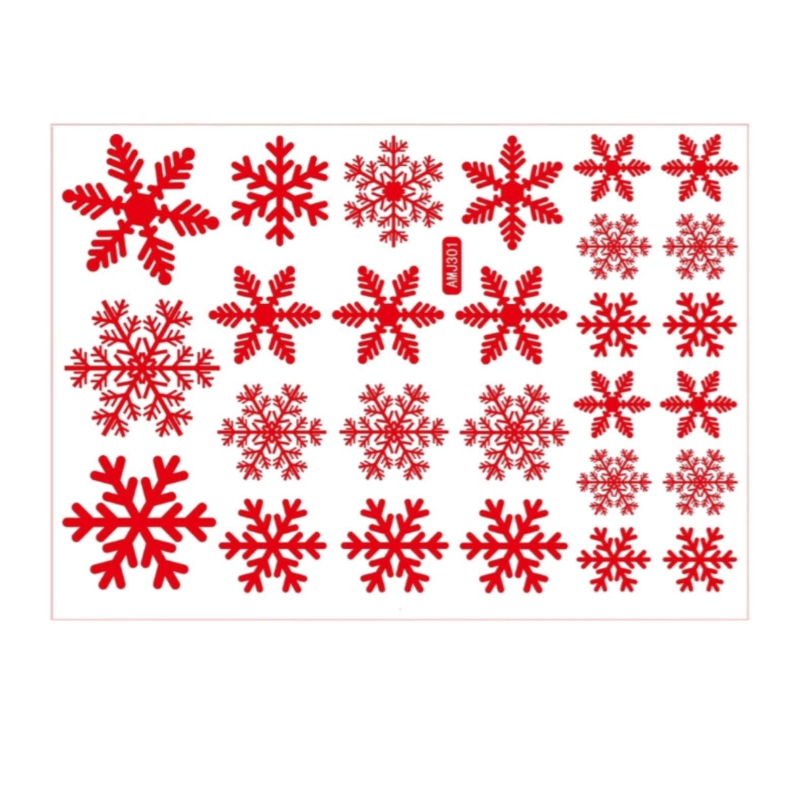 

Christmas Window Clings Snowflakes Static Window Stickers Decals For Glass Window Christmas Decorations Snowflake Ornaments Xmas Party Home Decor One Size красный