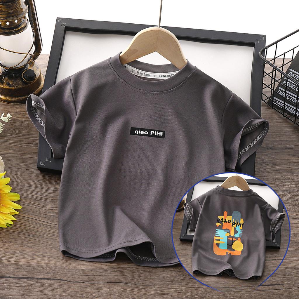 Summer Children's Simple T-shirt Boys' Outerwear Girls' Breathable Children's Top