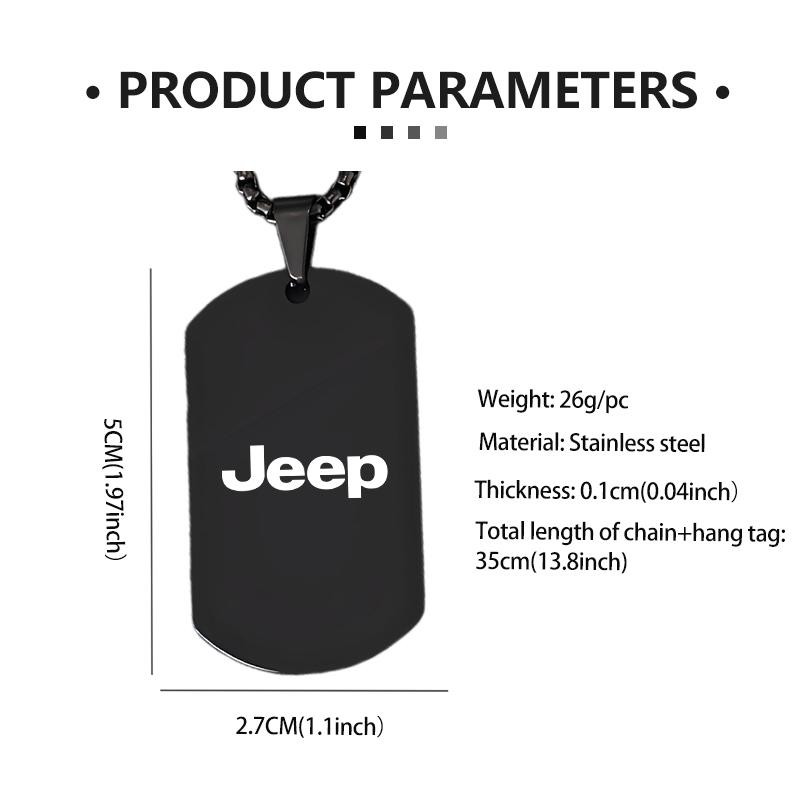 For Jeep Minimalist Titanium Steel Pendant Stainless Steel Non Fade Necklace Cherokee Wrangler JK Gladiator Compass Renegade AKP1