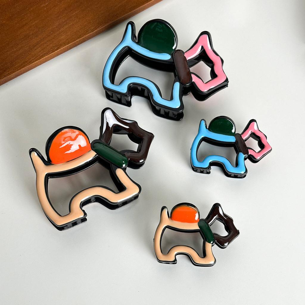 Fashionable Plastic And Resin Dog Hair Claw Clip In Chic Macaron Shades