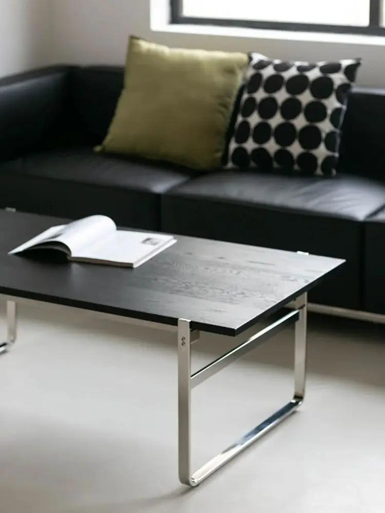 Light luxury and simple stainless steel tea table for home living room and small tea table