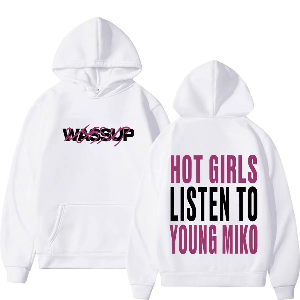 Rapper Young Miko Tour 2026 Print Hoodie Men Women Fashion Pullover Winter Long-sleeved Casual Loose Soft Cotton Sweatshirt