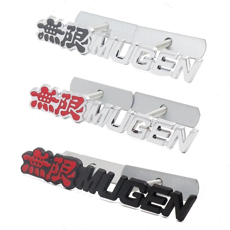 1Pc 3D Metal Mugen Logo Front Grill Rear Trunk Car Emblem Badge Sticker Decal For Accord Civic CRV Crosstour HRV City Jazz