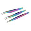 3PCS Eyelash Extension Tweezer Set Stainless Steel Anti Corrosion Pimple Tweezers Set for Makeup