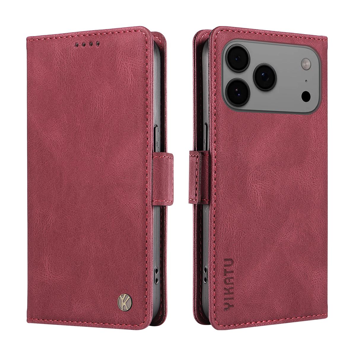 

Business Flip Magnetic Cards Solt Leather Wallet Case For iPhone 17 Pro Max 16 Plus 15 Plus 14 13 12 11 Shockproof Strap Cover iPhone 15 Pro Max кларет