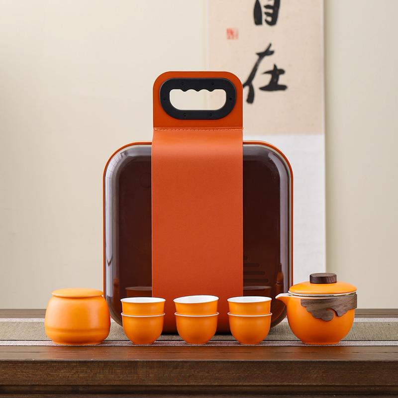 Free and easy gift portable outdoor trend travel tea set business gift set