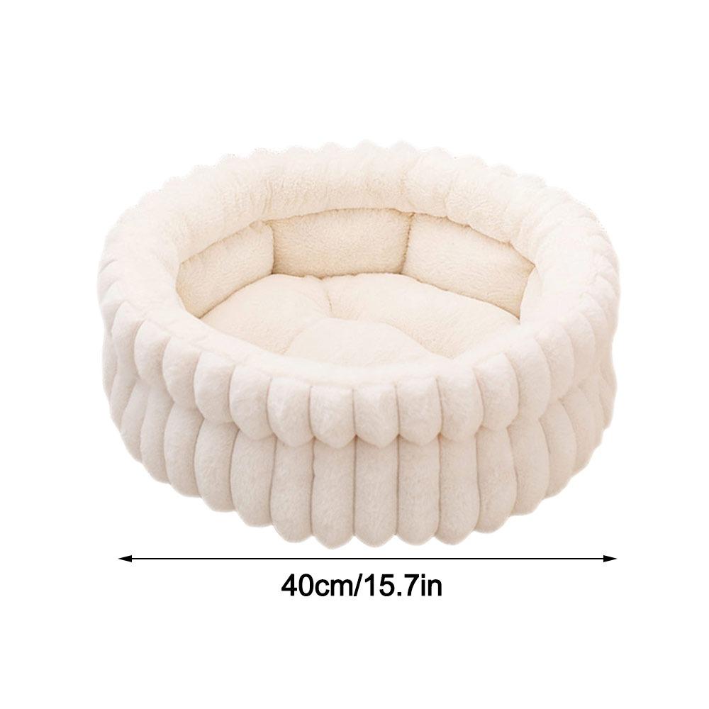 

Portable Warm Soft Cat Bed Deep Sleep Cozy Dog Bed Round Pet Supplies Pet House Kennel Kitten