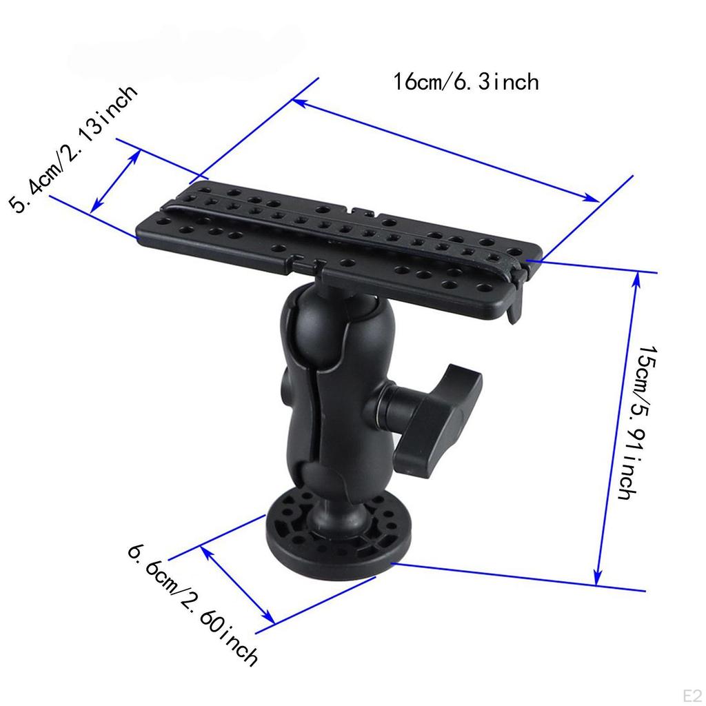 Echolot Kugelhalterung Basis Rack Professionelle Verstellbare Halterung Ständer für die Meisten Kajaks