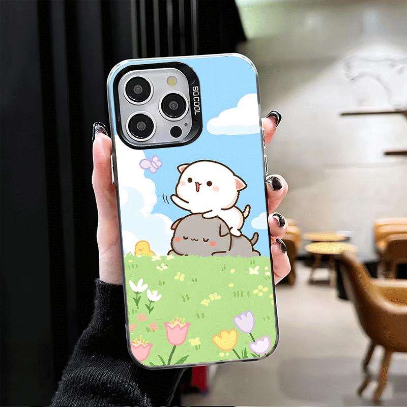 Cartoon Cute Peach Goma Shockproof Phone Case for iPhone 17 Air 16 16E 15 Pro Max 14 Plus 13 Mini 12 Back Cover Anti Fall Fundas