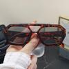 Nowe kwadratowe okulary przeciwsłoneczne w stylu vintage Moda Kobiety Mężczyźni Podwójny mostek Okulary Damskie Szykowne Wielokątne Okulary przeciwsłoneczne Okulary w cętki Lamparta