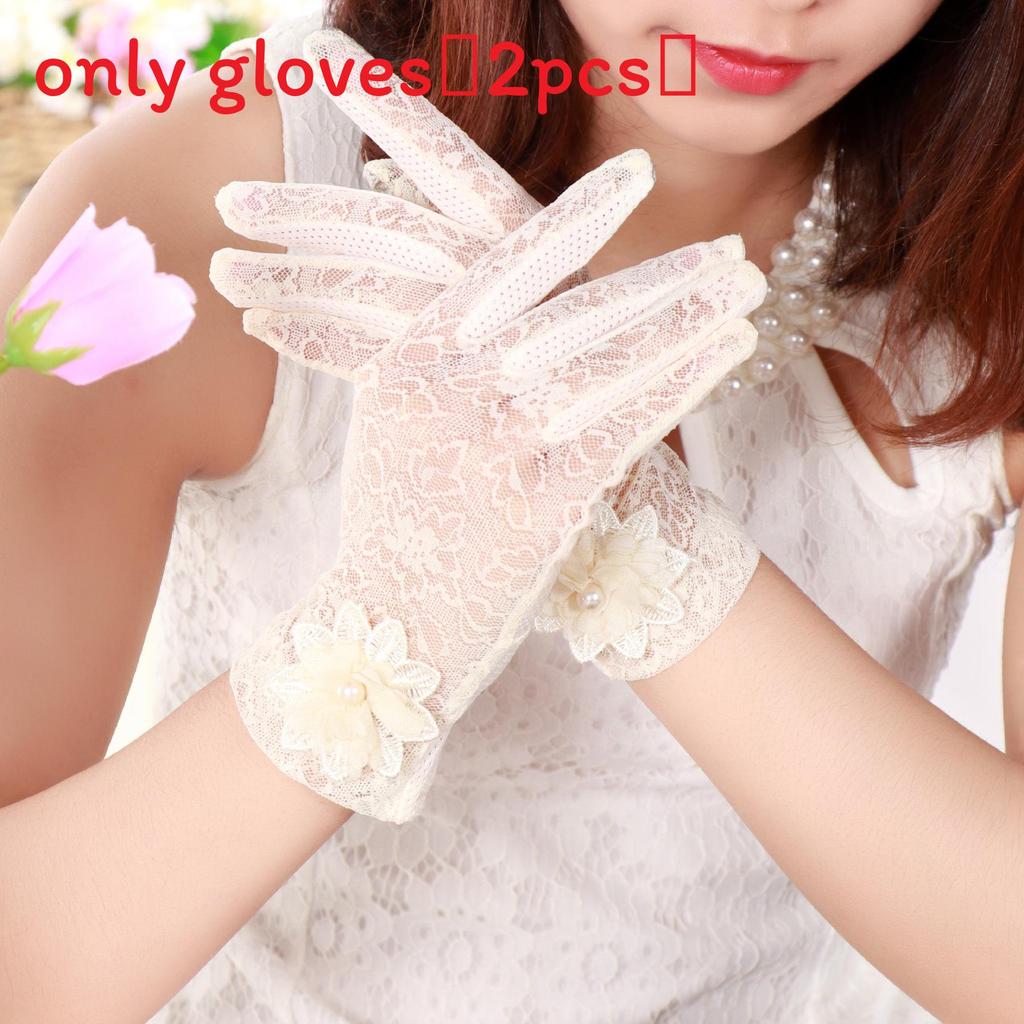 Atmungsaktive Sommer-Autofahrerhandschuhe aus Spitze mit UV-Schutz für Damen