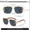 Sunglasses for Women UV400 Vintage Men Sun Glasses Polycarbonate Sunglass  Gafas De Sol Rimless Design Fashion Eyewear 2025