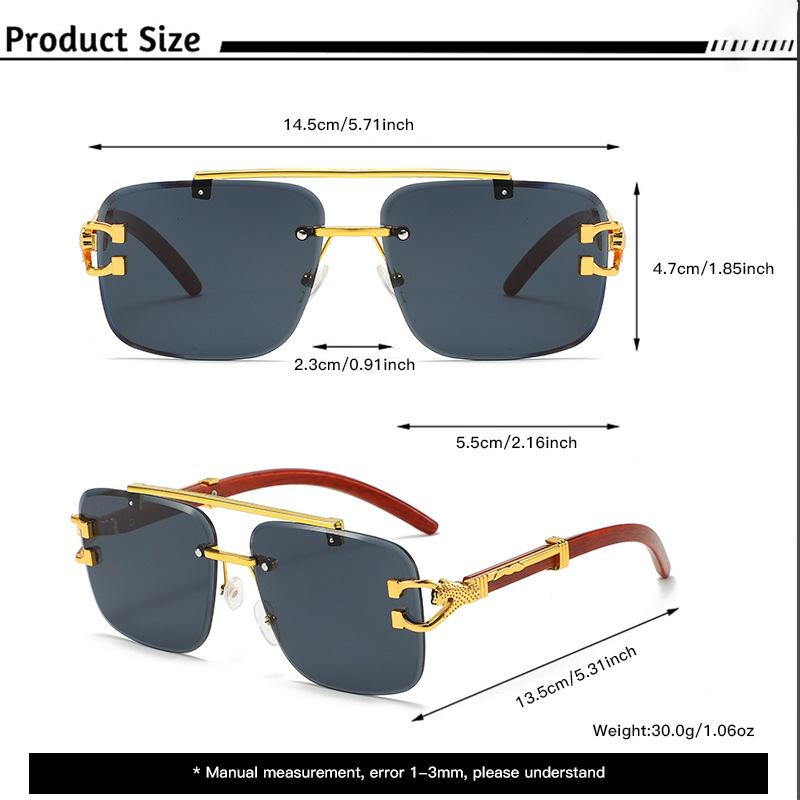 Sunglasses for Women UV400 Vintage Men Sun Glasses Polycarbonate Sunglass  Gafas De Sol Rimless Design Fashion Eyewear 2025