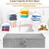 Foldable Dustproof Fabric Shoe Storage Box with Lid and Compartment
