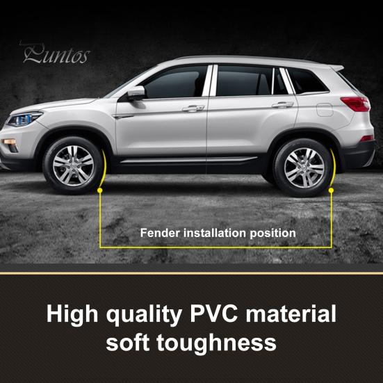 Truck Fender Set 4Pcs Car Mud Flaps with Screws Universal Fit PVC Auto SUV RV Easy Installation Front Rear Wheel Splash Guard Automotive Exterior
