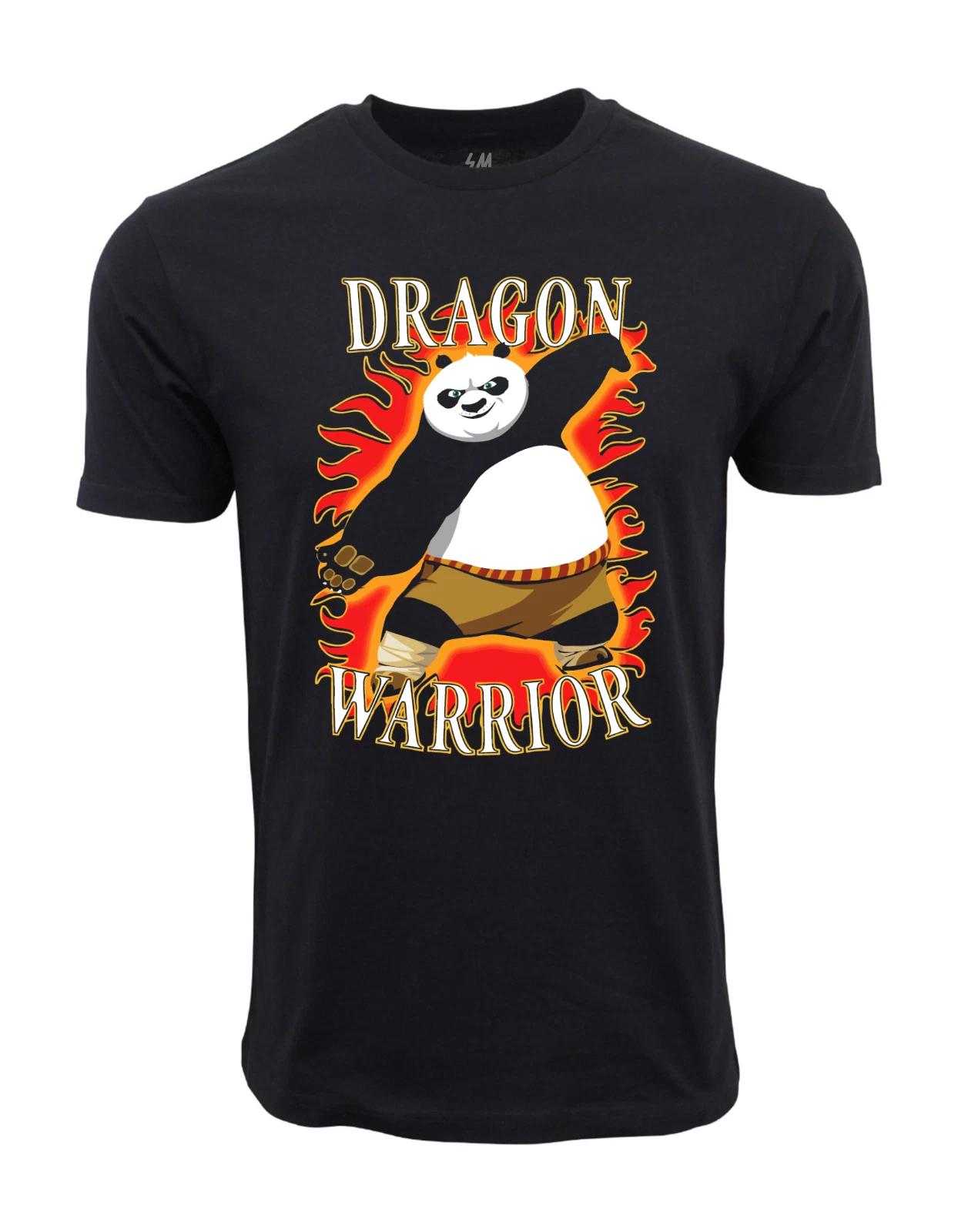 Unisex Adult Casual Graphic Dragon Warrior Graphic T shirt T-Shirt L