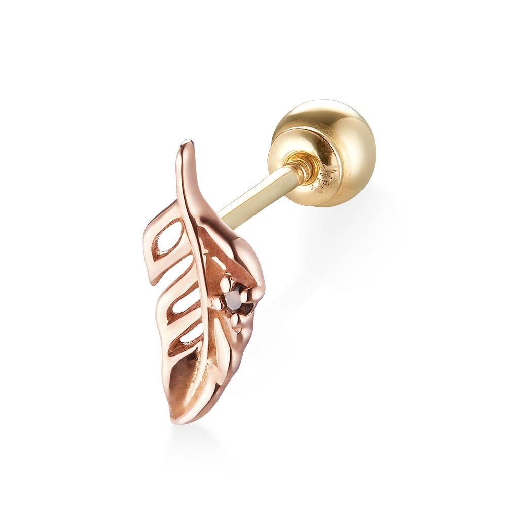 [Dorocy] 14K Kuing Kuing Wish Collection Leaf Piercing (1 Piece)