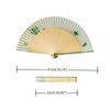 Sarkovos Light Green Folding Fan Bamboo Fan Unisex Stylish Bamboo Fan Natural Bamboo Elegant Comes with Fan Case Perfect for and Gifts Green Leaves -