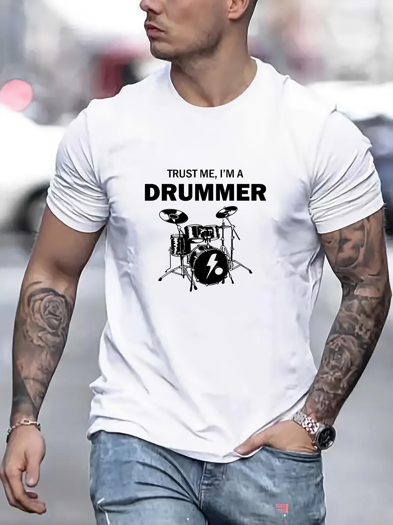 

Men s Summer 100 Cotton Fashionable Casual Sports Loose Large Drum Pattern Printed Round Neck Short Sleeve T-shirt Top S разноцветный