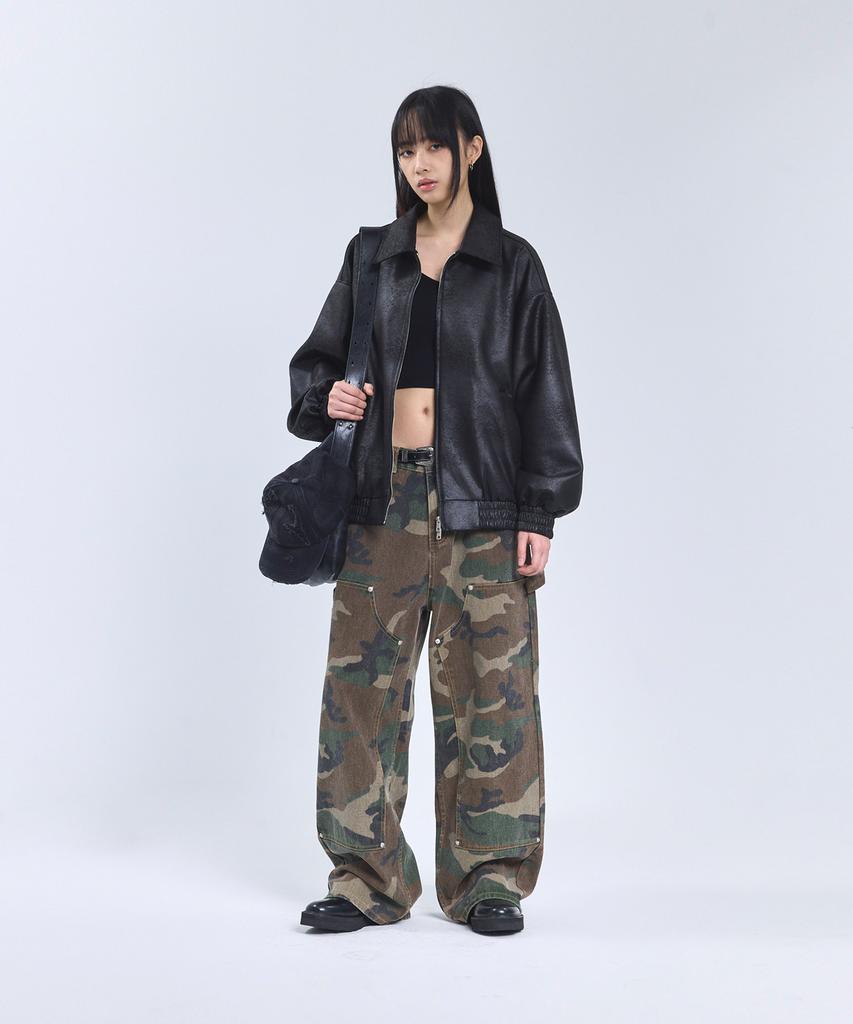Standarderror 87-Stan009 [Renewal] Standard Blouson Suede Jacket Cracked Black (C Type)