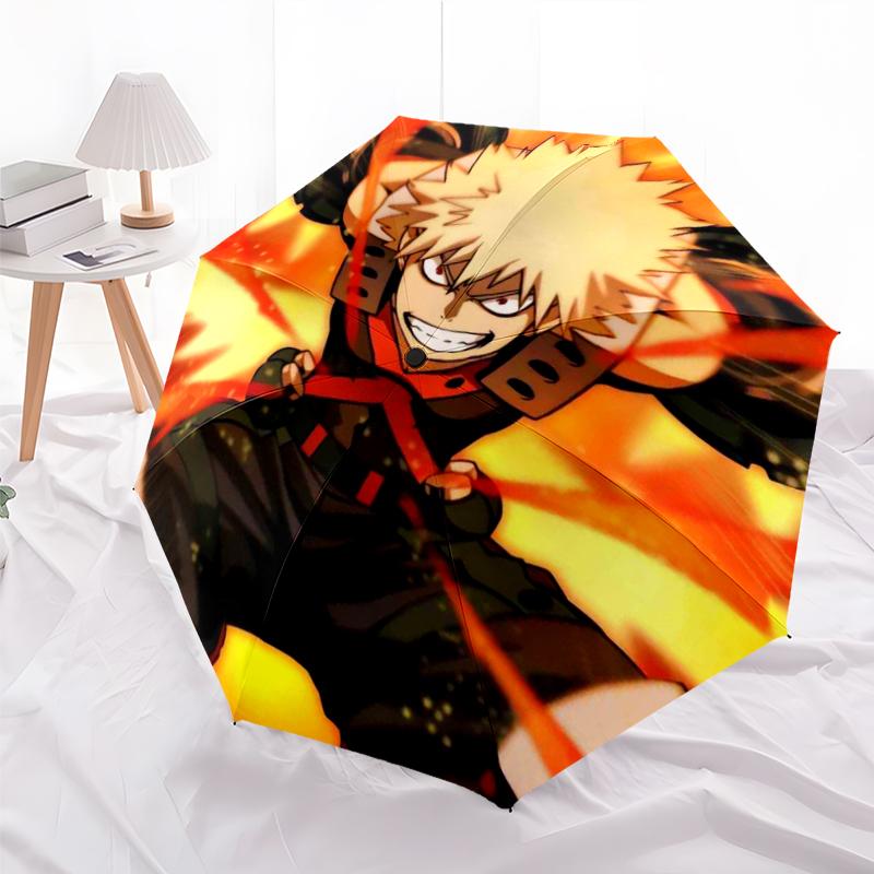 Bakugou Fashionable Automatic Opening/Closing Folding Umbrella. Portable and Foldable, Ideal for Gift, Travel, and Daily Use.
