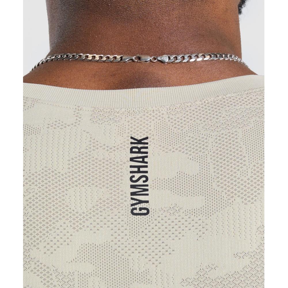 Gymshark Geo bezecké tílko Kamínková šedá Cementově hnědá A6a3k Gb79