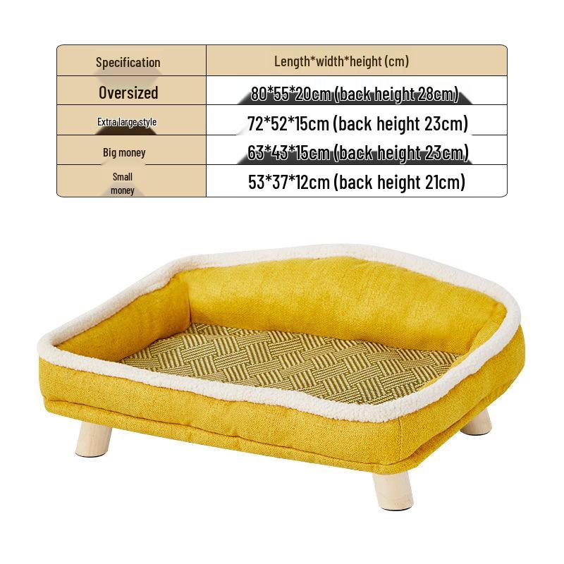 Four Seasons Washable Pet Bed: Cool Summer Mat for Small Dogs & Cats