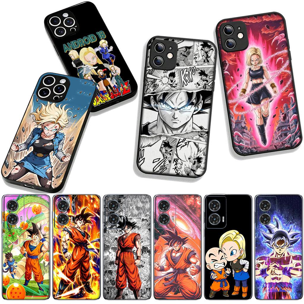 For Motorola Moto G54 G05 G24 G55 G75 G85 G15 G57 G86 Power Edge 50 30 Ultra Fusion Neo Pro Case Android 18 Dragon Gokus Ball