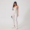 Nude Feel Quick-Dry Zipper Yoga Jumpsuit for Outdoor Fitness & Running