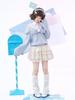 Jundakara Sweater and Mini Perfect for a Mori or Schoolgirl Dreamy Long and Size S Women's 2-Piece Set, Skirt, Open-Shoulder Tiered, Mass-Produced