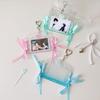 Love Heart Pendant DIY Ribbon Photocard Holder Idol Card Display Protector  School Stationery