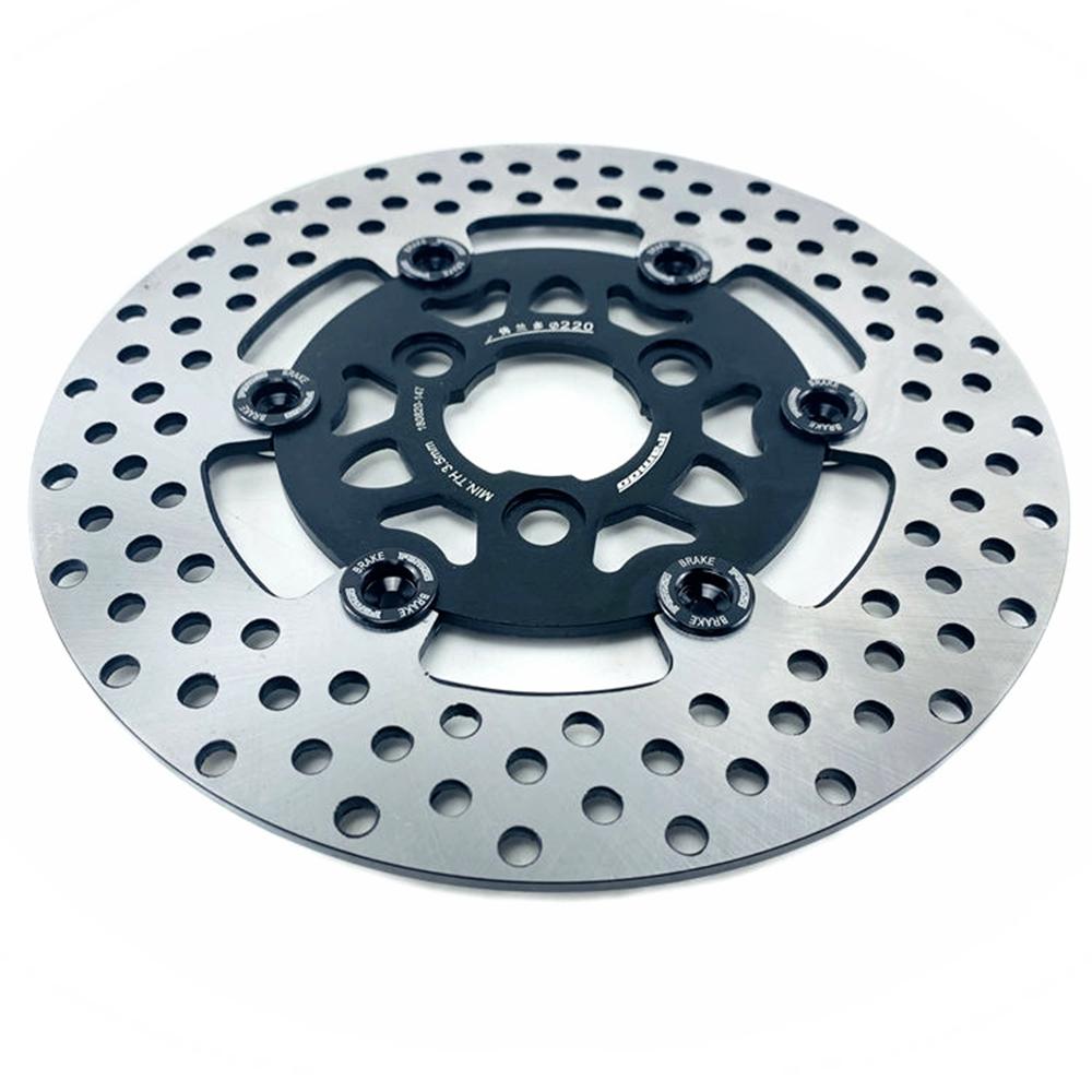 Motorrad E-Bike Universal CNC 3 Löcher 220mm*57mm Schwimmende Scheibenbremsscheibe Für Honda Yamaha Cygnus-Z Rsz Jog Force Niu Roller