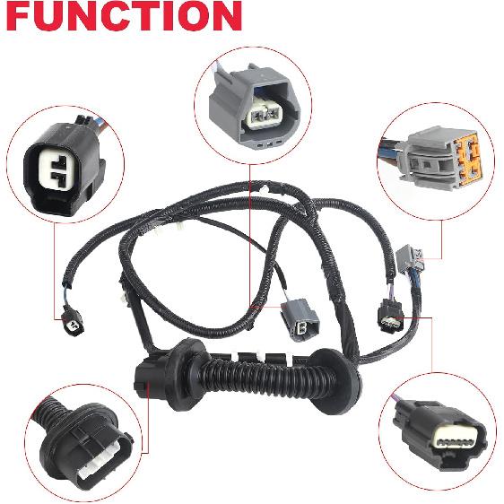 Rear Passenger RH Side Door Jumper Wire Harness Assembly Fits for 2009-2014 Ford F150 Crew Cab Replaces# AL3T-14632-DD, 9L3T-14632-JCA