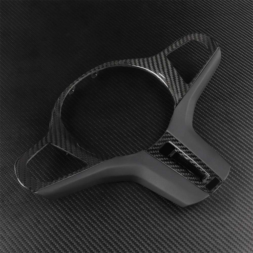 Carbon Fiber Steering Wheel Trim Cover with Heated Hole For BMW M2 M3 M4 G80 G82