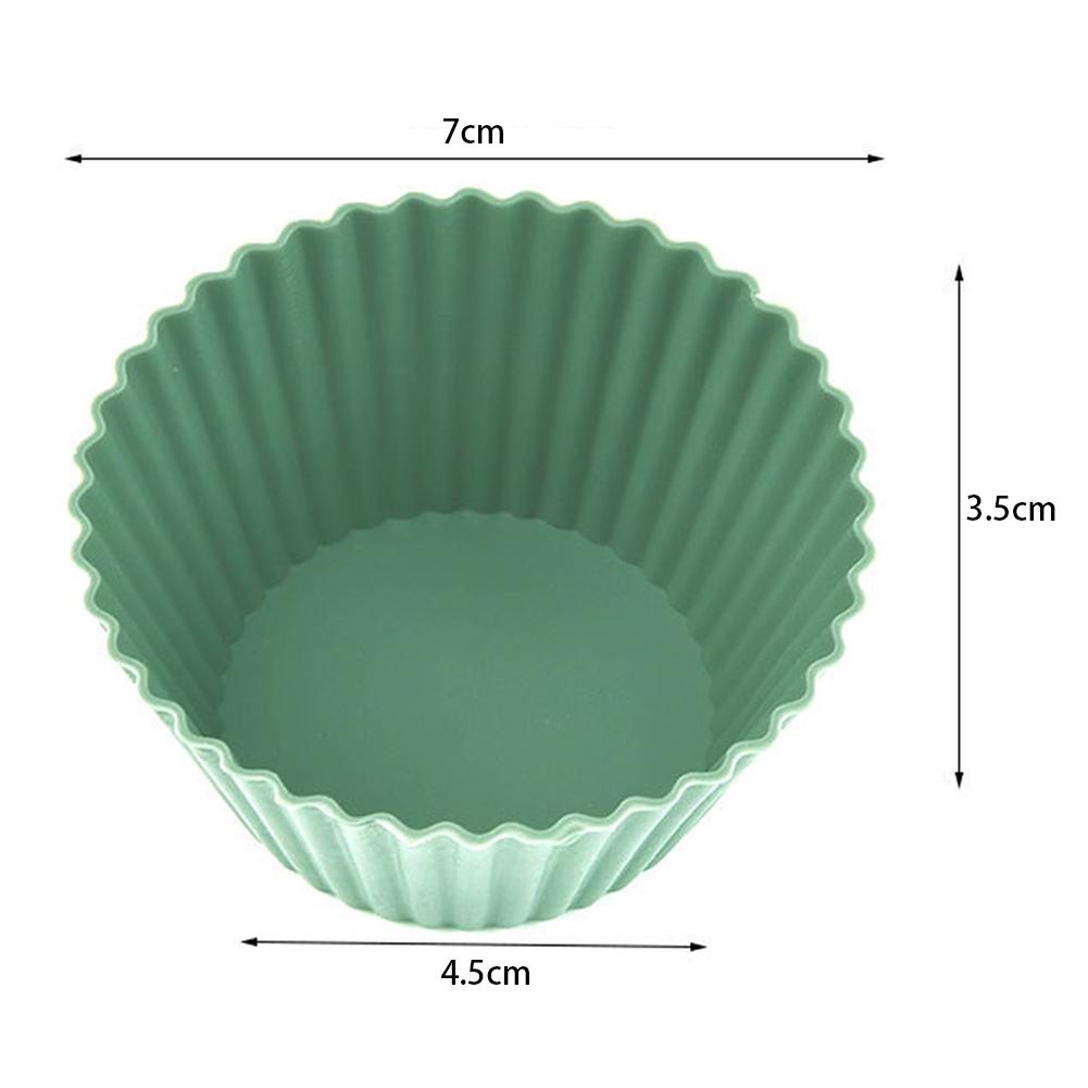 12pcs Silicone Cupcake Baking Cups Mold Reusable Non-Stick Muffin Cupcake Liners Holders Set For Baking Cooking Cupcake Pan Mold