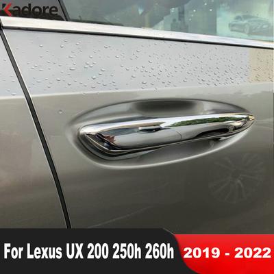 For Lexus UX 200 UX250h UX260h 2022 Chrome Side Door Handle Cover Trim Molding Overlay Covers Car