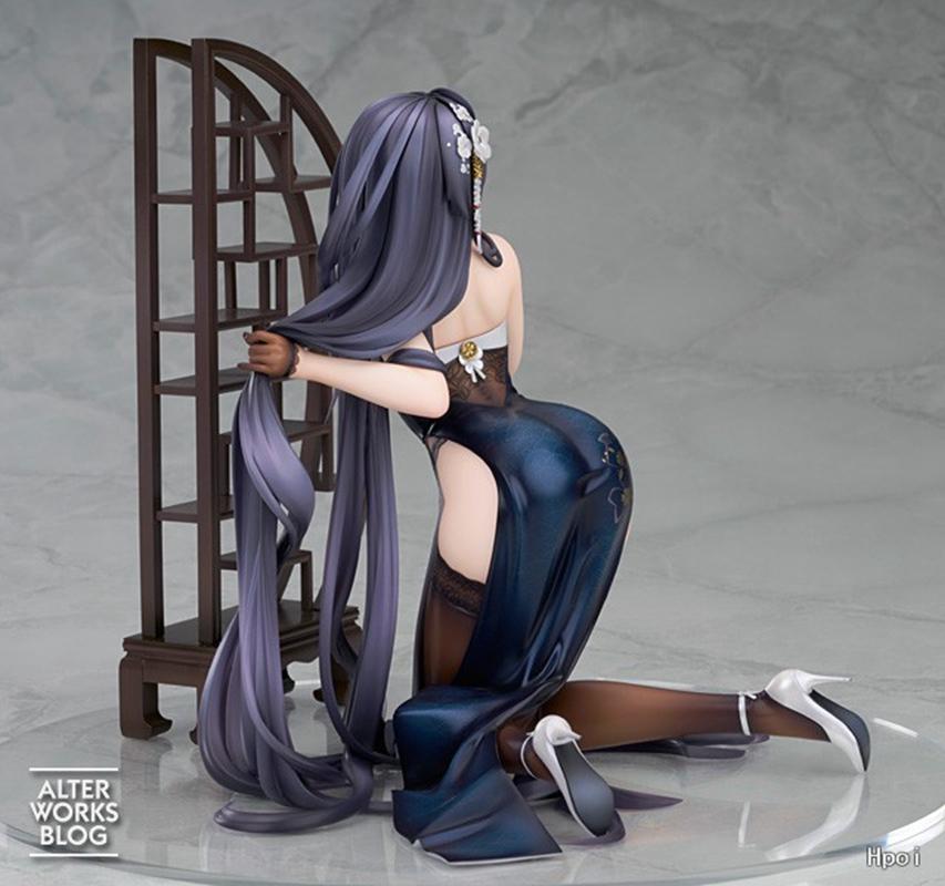 16CM Anime Game Azur Lane IJN Azuma Kneeling Cheongsam Dress Up Figure Plaything Gift Collection Action Figure PVC Boxed