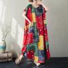 Short Sleeve Plus Size Cotton Vintage Floral New In Dresses for Women Casual Loose Long Summer Dress
