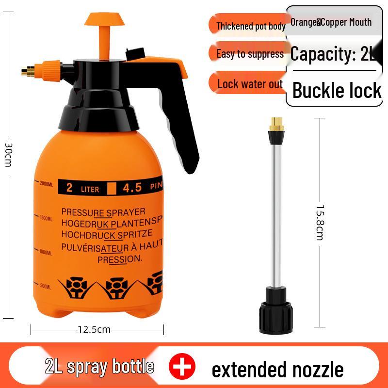 3L High-Capacity Watering Can with Manual Pump Sprayer for Home Use